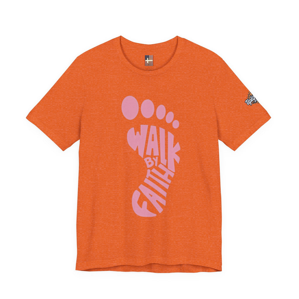 Walk By Faith Footprint T-Shirt Printify