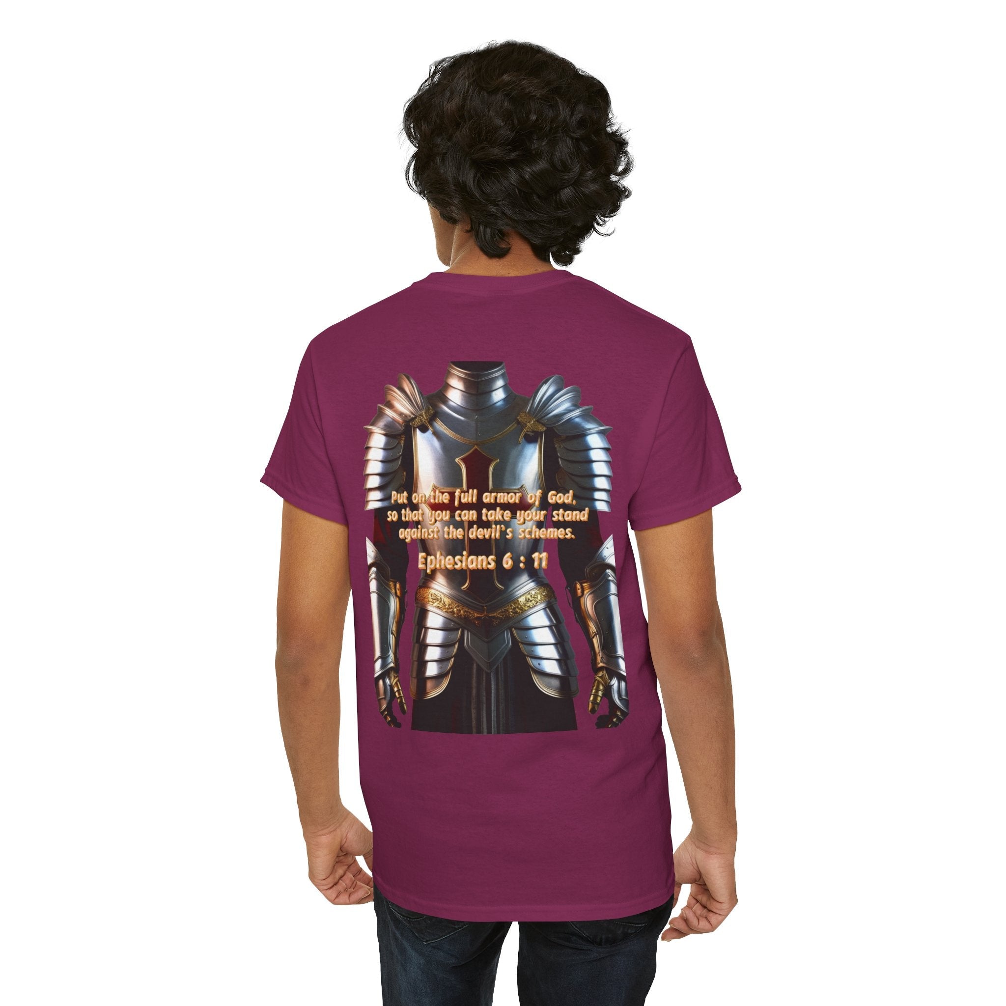 Religious Graphic Armor Of God Design - Unisex Heavy Cotton Tee Printify