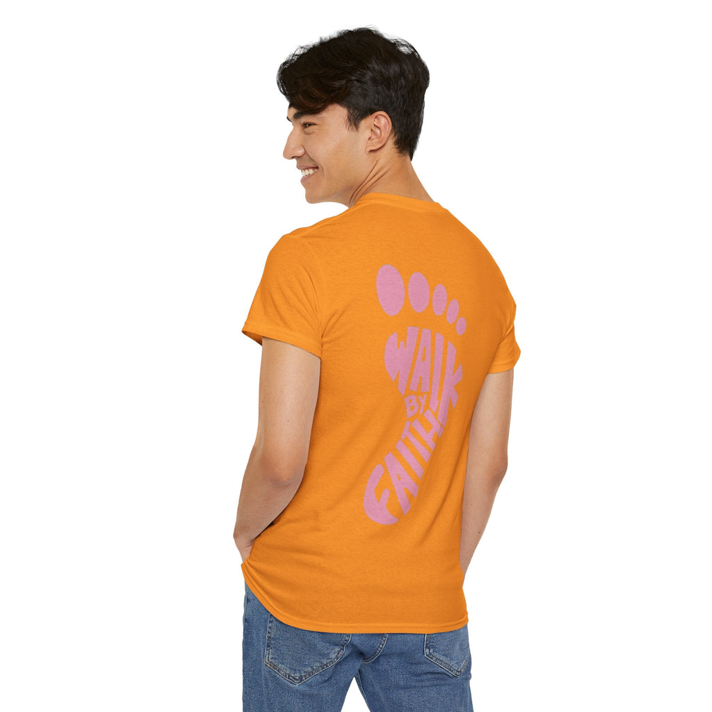 Walk By Faith Footprint T-Shirt Printify