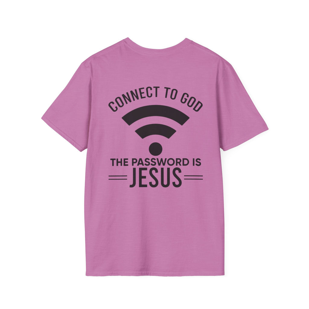 Connect to God T-shirt - WIFI Password is Jesus - Funny Christian Faith T-shirt Printify