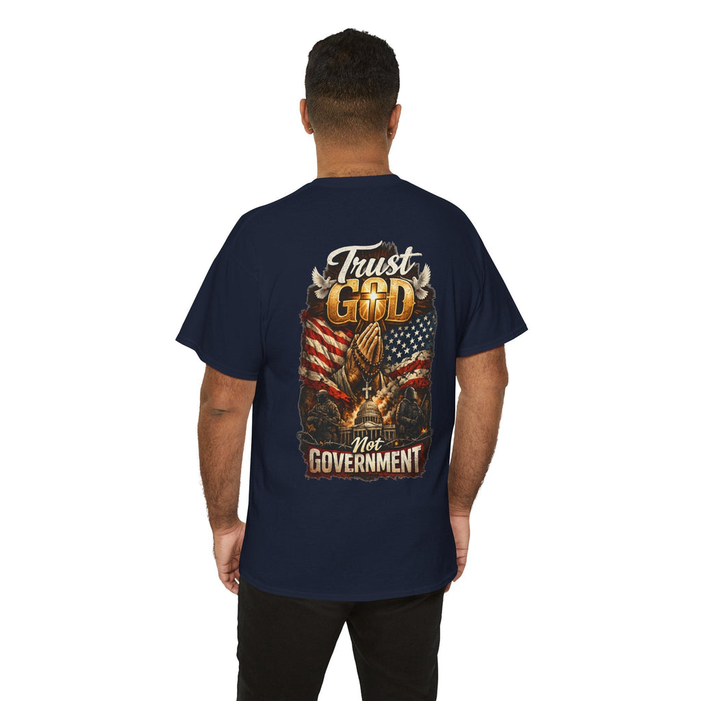 Trust God Not Government T-Shirt — Vintage Patriotic Christian Tee Printify