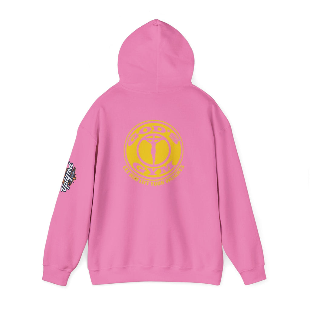 God's Gym Hoodie — "Let Him Lift Your Weights" Christian Fitness Hoodie Printify