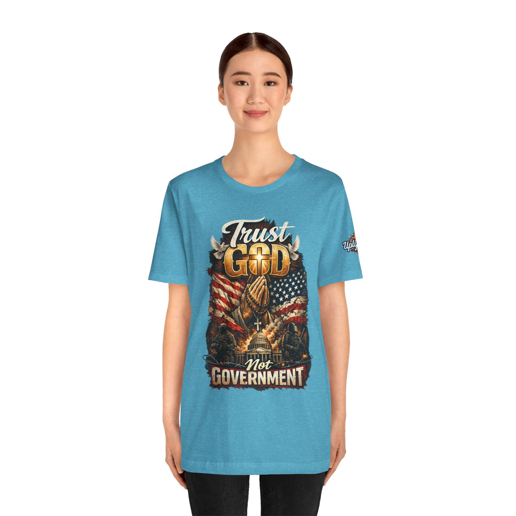 Trust God Not Government T-Shirt — Vintage Patriotic Christian Tee Printify