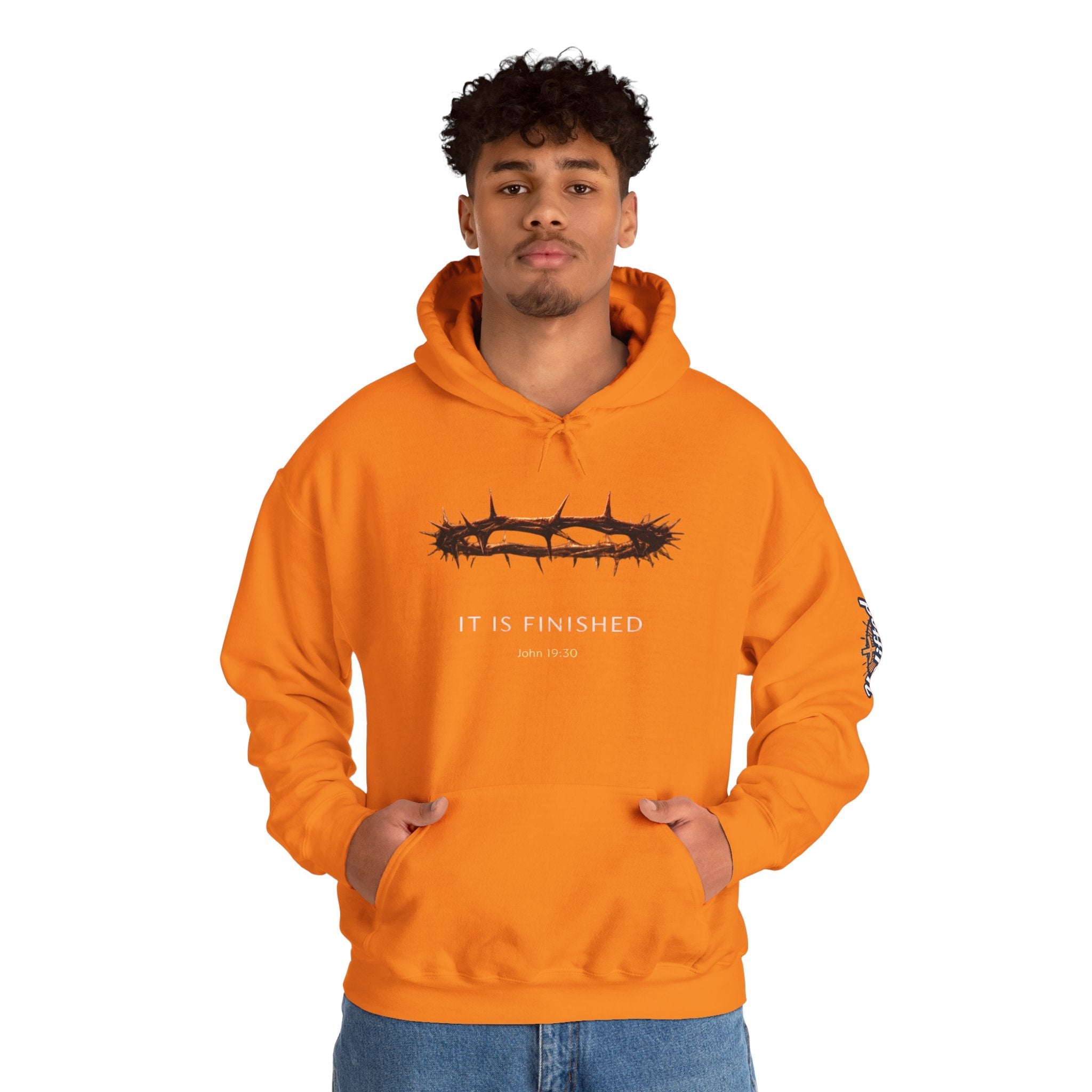 It Is Finished Crown of Thorns Hoodie — Christian John 19:30 Faith Hoodie Printify