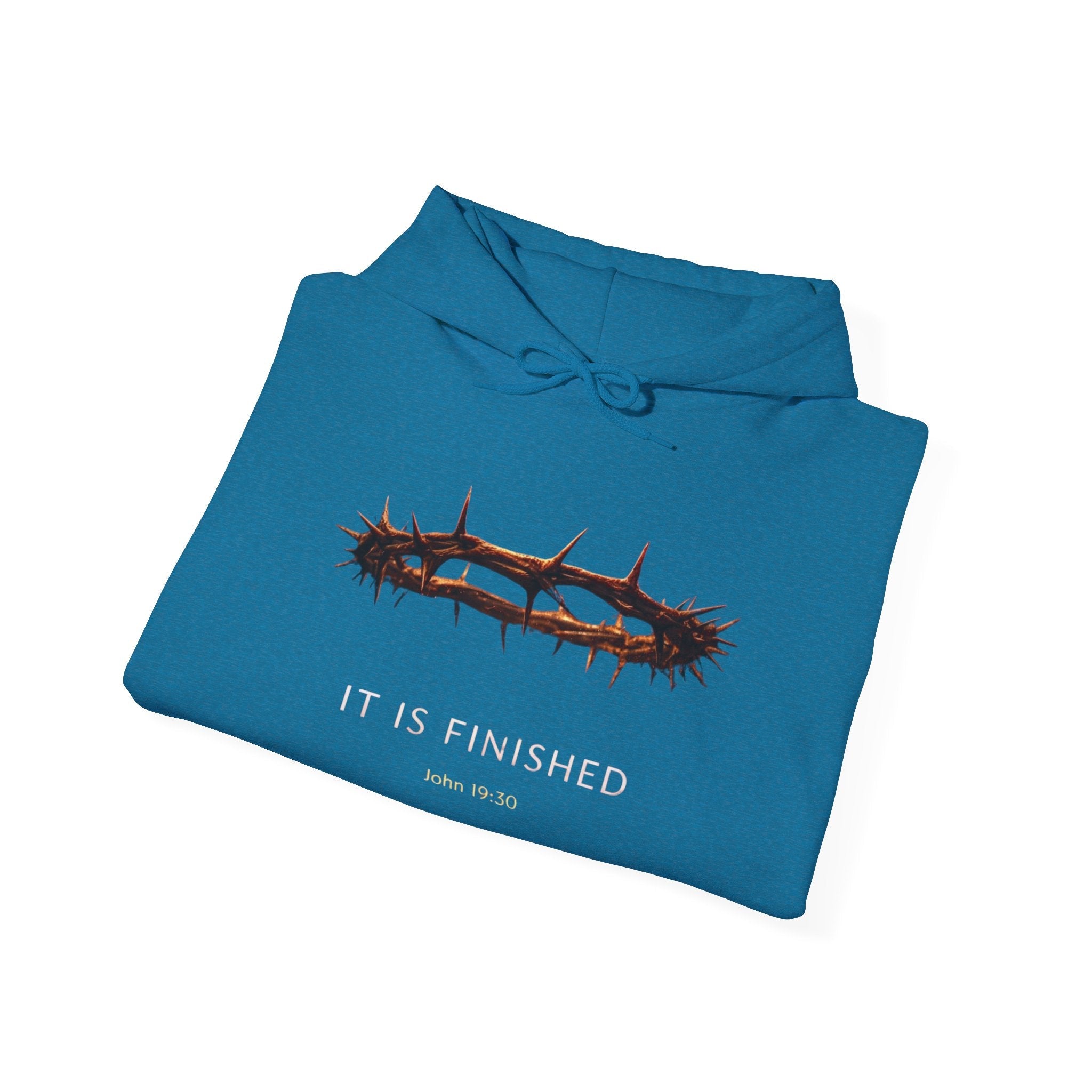 It Is Finished Crown of Thorns Hoodie — Christian John 19:30 Faith Hoodie Printify