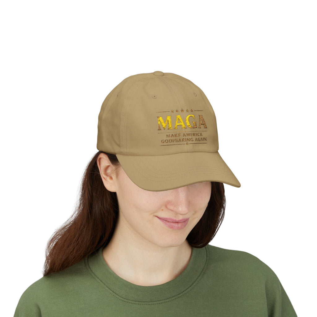 Dad Cap — "MAGA: Make America Godfearing Again" Embroidered Hat Printify