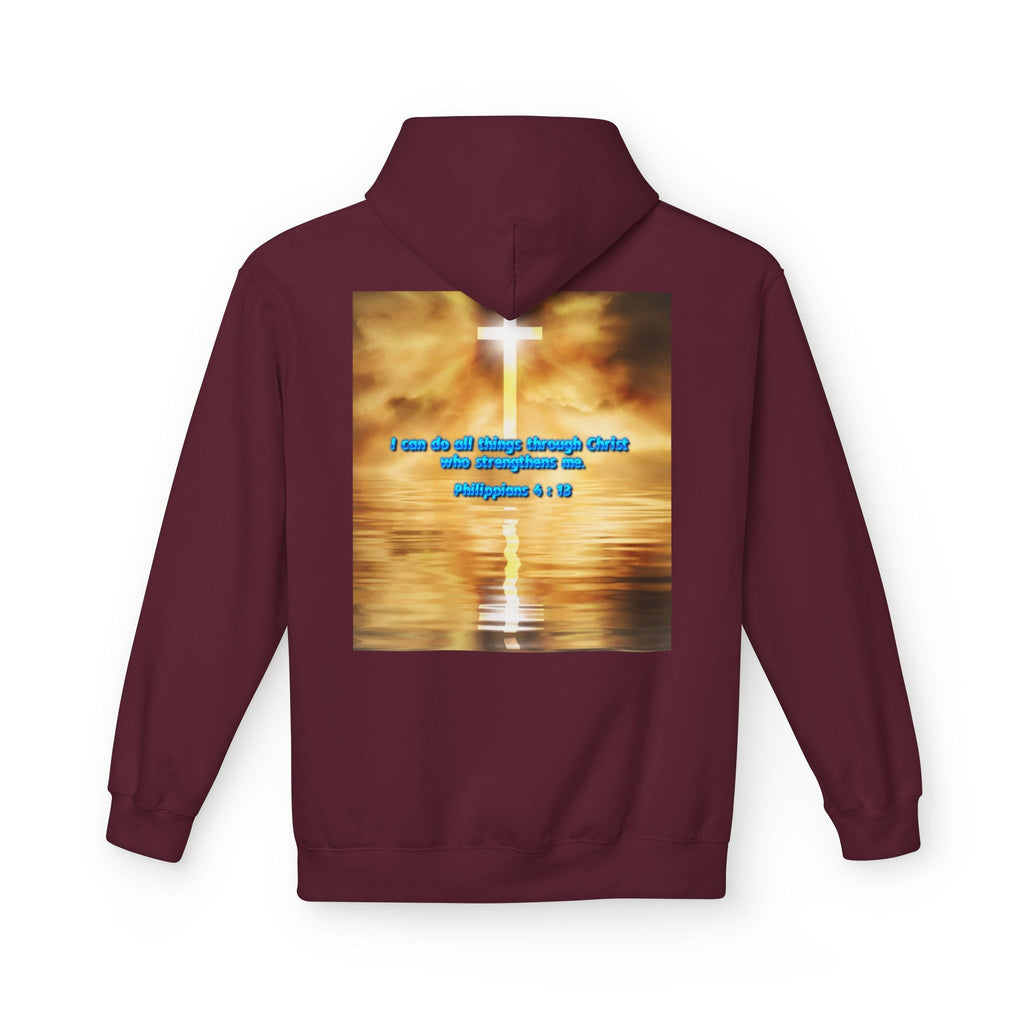 Hoodie - Philippians 4 : 13 Bible Verse Religious Design Printify