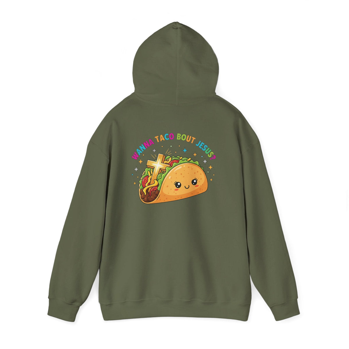 Wanna Taco 'Bout Hoodie – Cozy Christian Pun Hoodie for Faith & Fun Printify