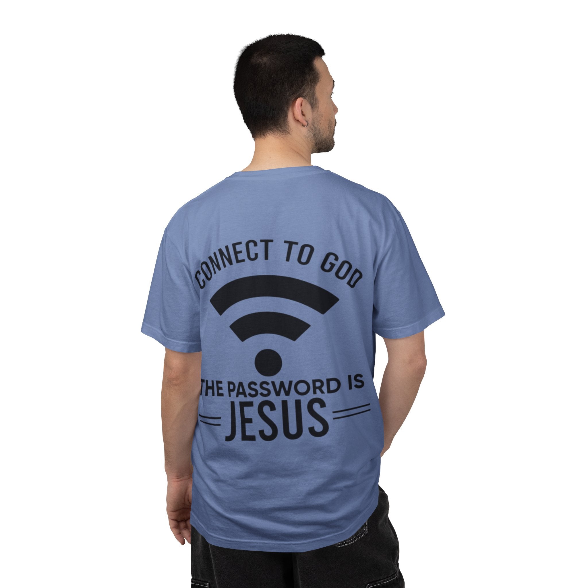 Connect to God T-shirt - WIFI Password is Jesus - Funny Christian Faith T-shirt Printify