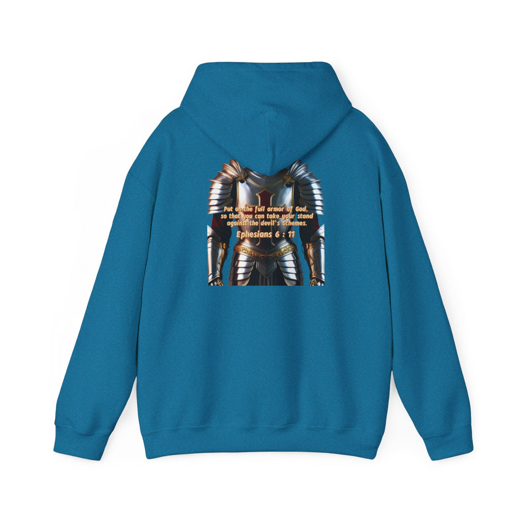 Religious Graphic Armor Of God Design - Unisex Heavy Blend™ Hooded Sweatshirt Printify