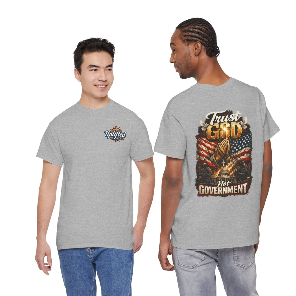 Trust God Not Government T-Shirt — Vintage Patriotic Christian Tee Printify