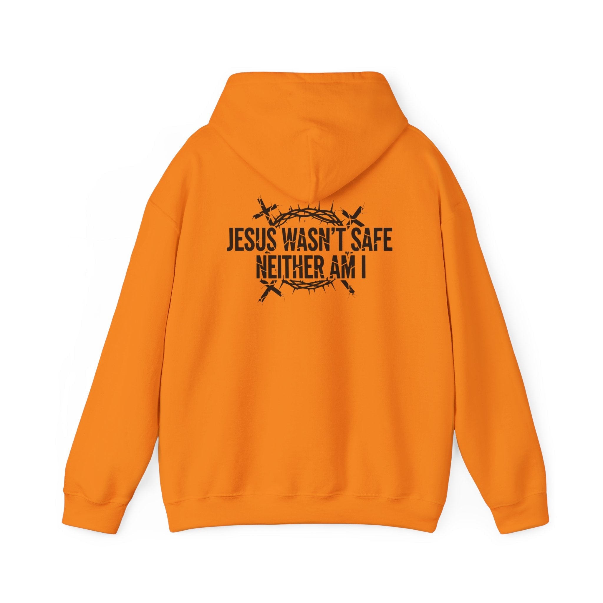 ⚡ Jesus Wasn’t Safe – Neither Am I | Bold Christian Hoodie | Storm-Walking Faith Tee | Minimalist Black & White Design | Uplifted Gear Printify