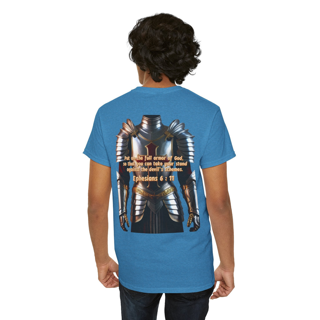 Religious Graphic Armor Of God Design - Unisex Heavy Cotton Tee Printify
