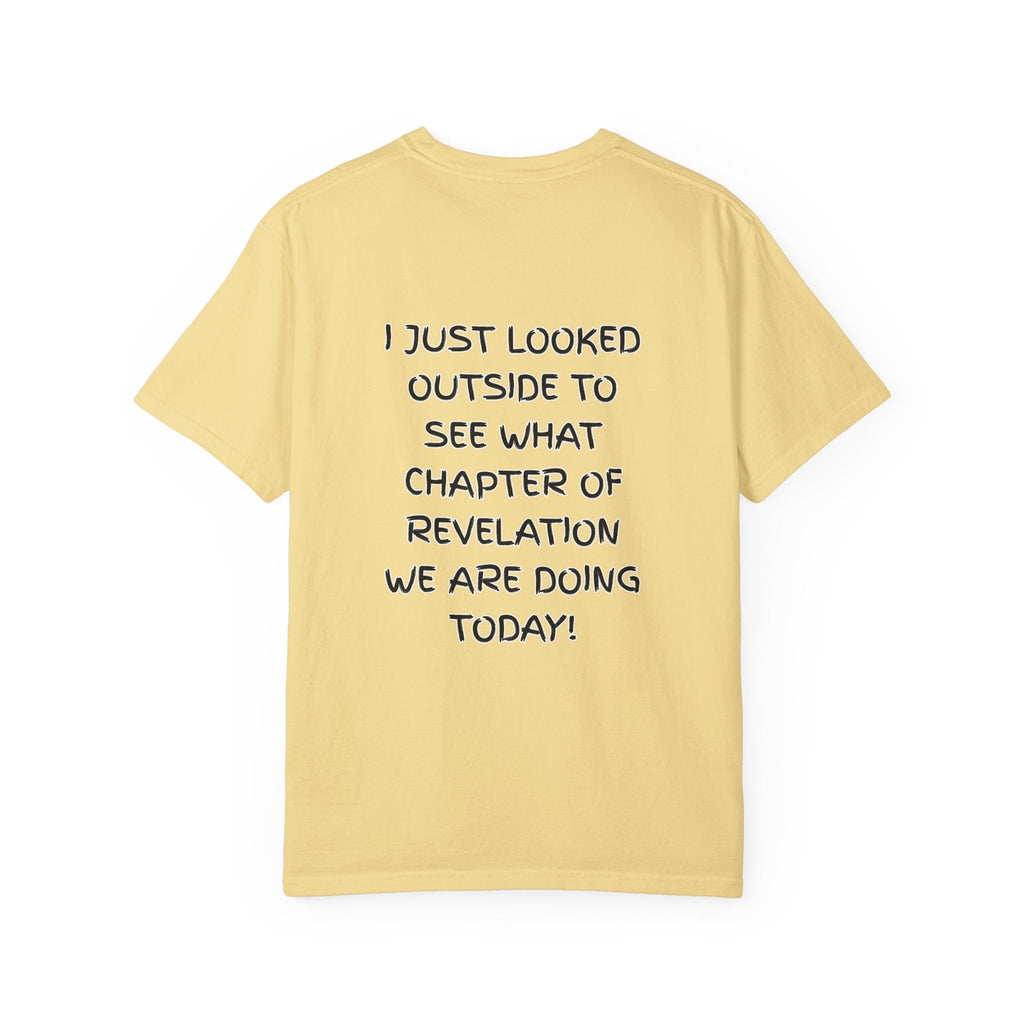 What Chapter of Revelation T-shirt – I Looked Outside My Window Christian T-shirt for End Times Humor & Faith Printify