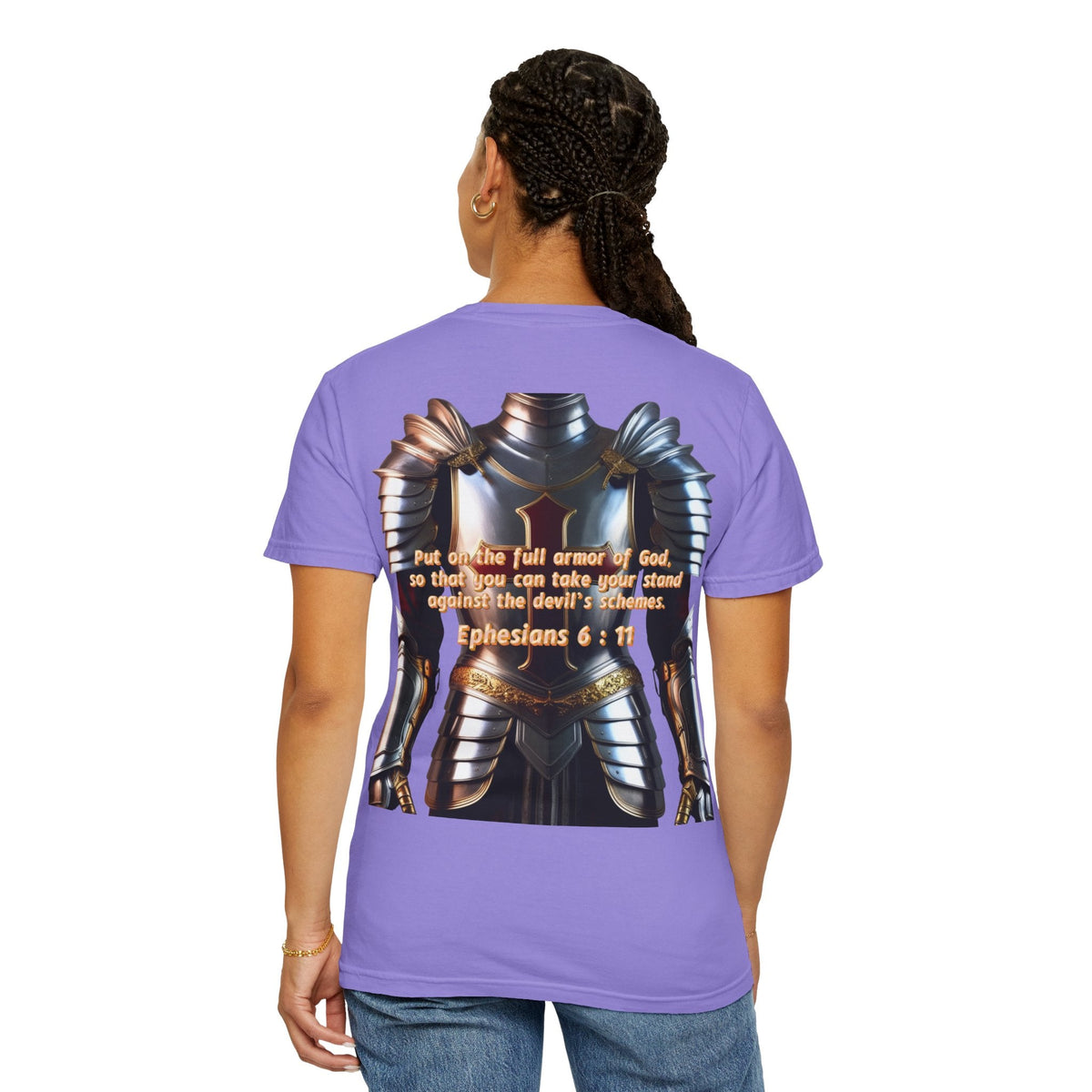 Religious Graphic Armor Of God Design - Unisex Garment-Dyed T-shirt Printify