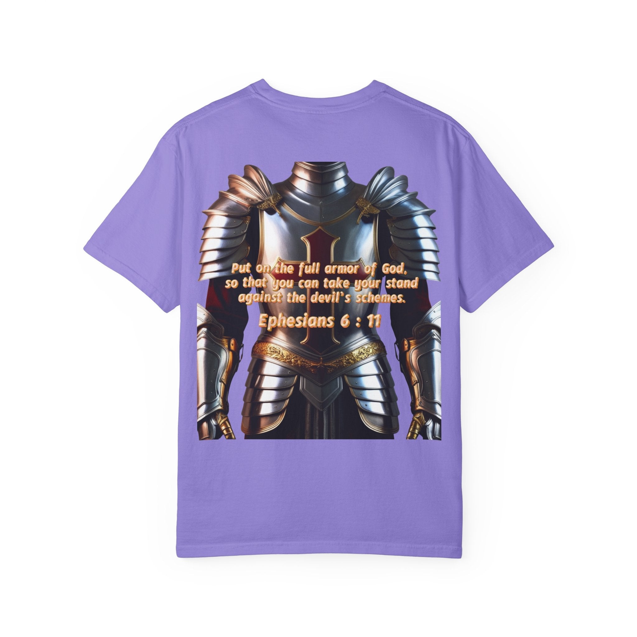 Religious Graphic Armor Of God Design - Unisex Garment-Dyed T-shirt Printify