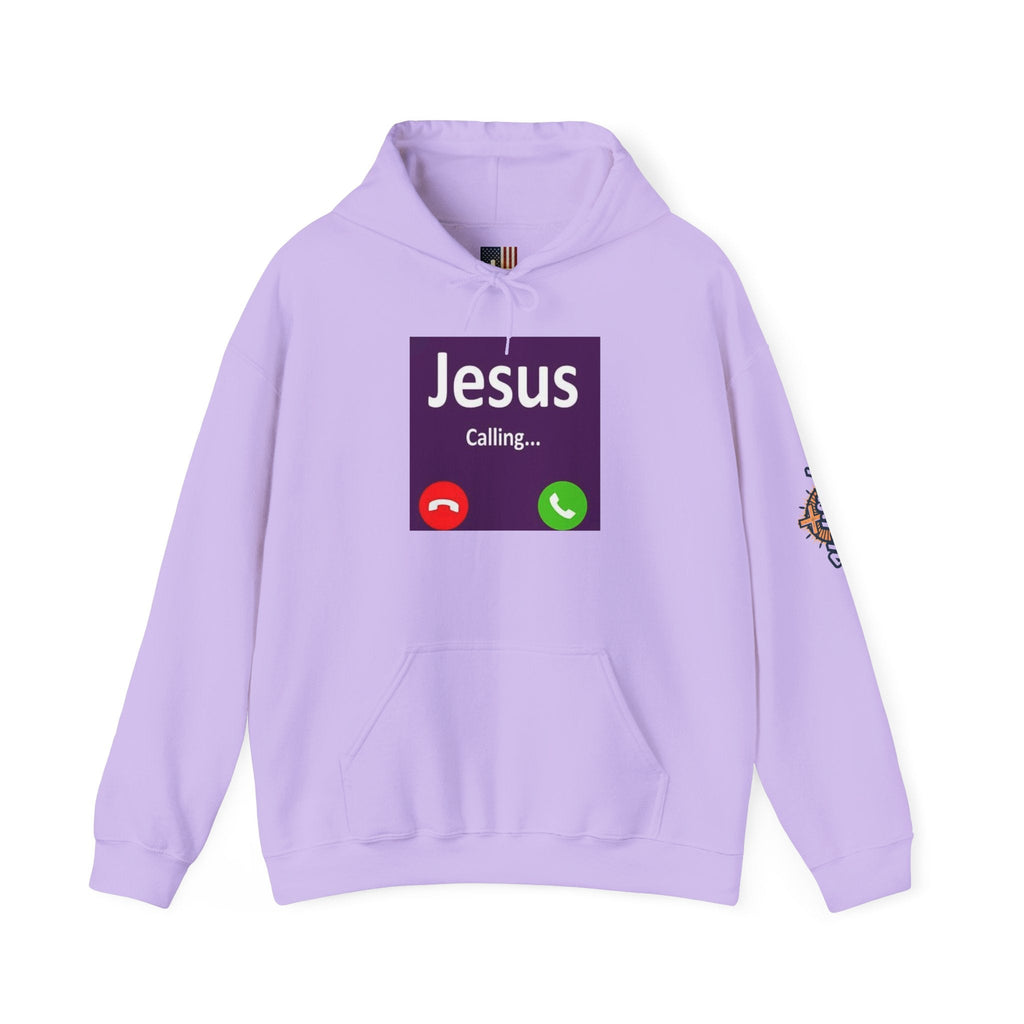 Jesus Calling Hoodie – Funny Cell Phone Screen Christian Sweatshirt for Divine Connection & Faith Humor Printify