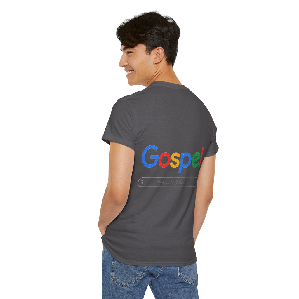 Gospel Graphic Tee — "Gospel" Colorful Logo Christian T-Shirt Printify
