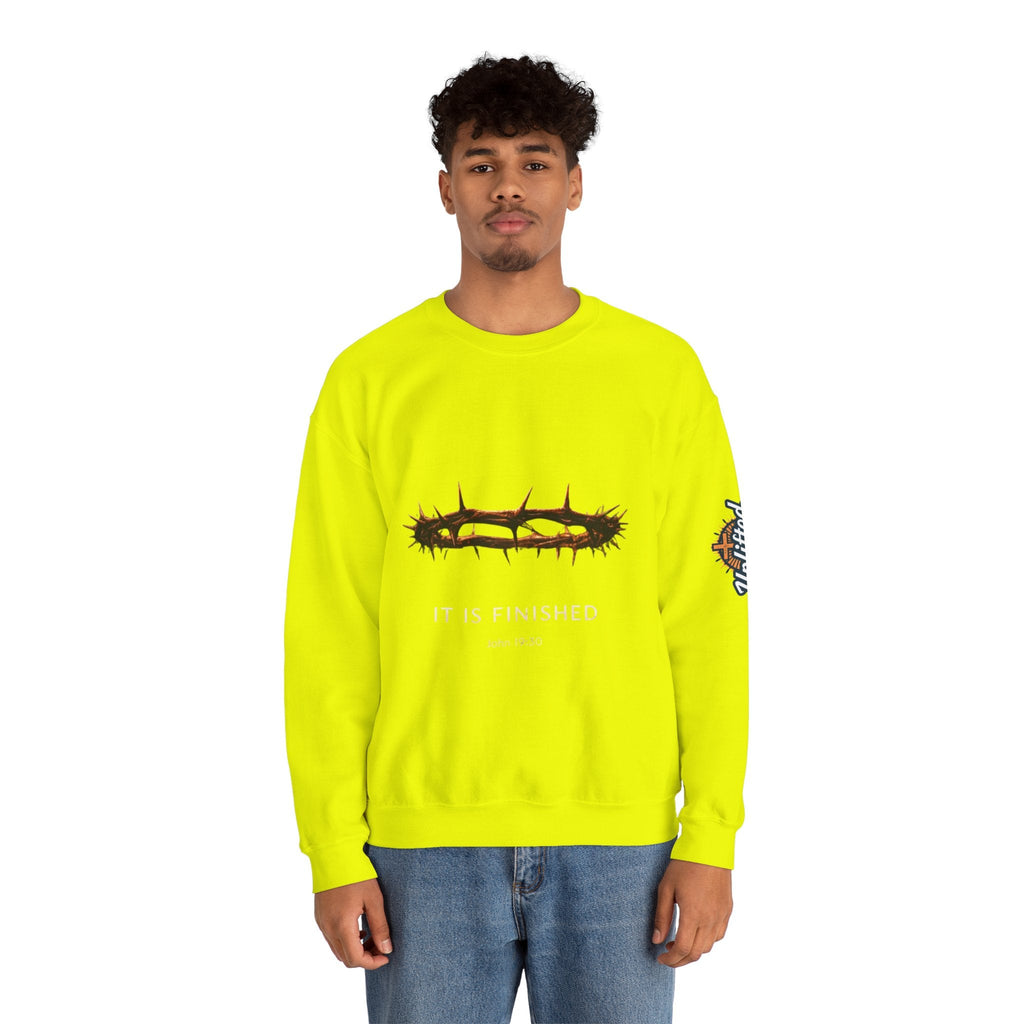 It Is Finished Crown of Thorns Sweatshirt — Christian John 19:30 Faith Sweatshirt Printify