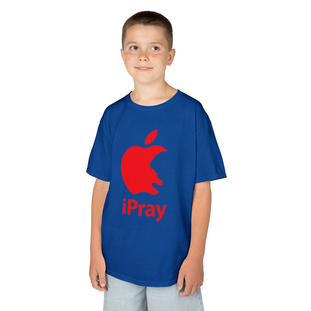 Kids Graphic Tee — Red iPray Logo Prayer Shirt for Children Printify