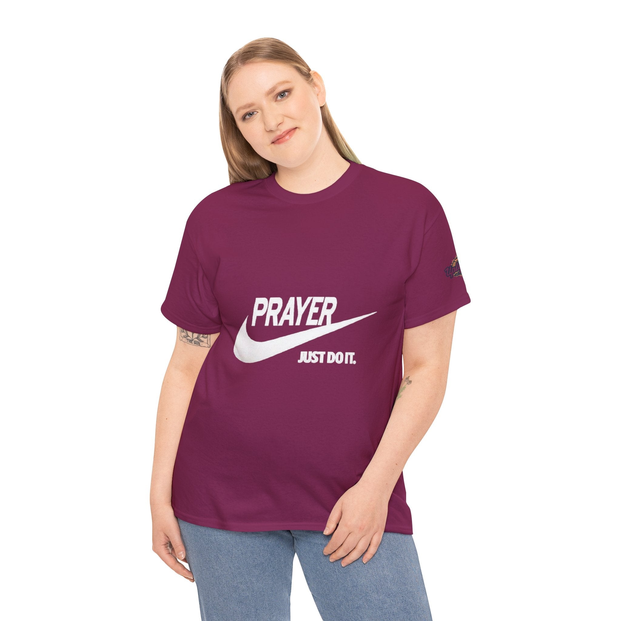 Prayer Just Do It T-shirt - Funny Christian Nike Parody T-shirt - Faith Gear Printify