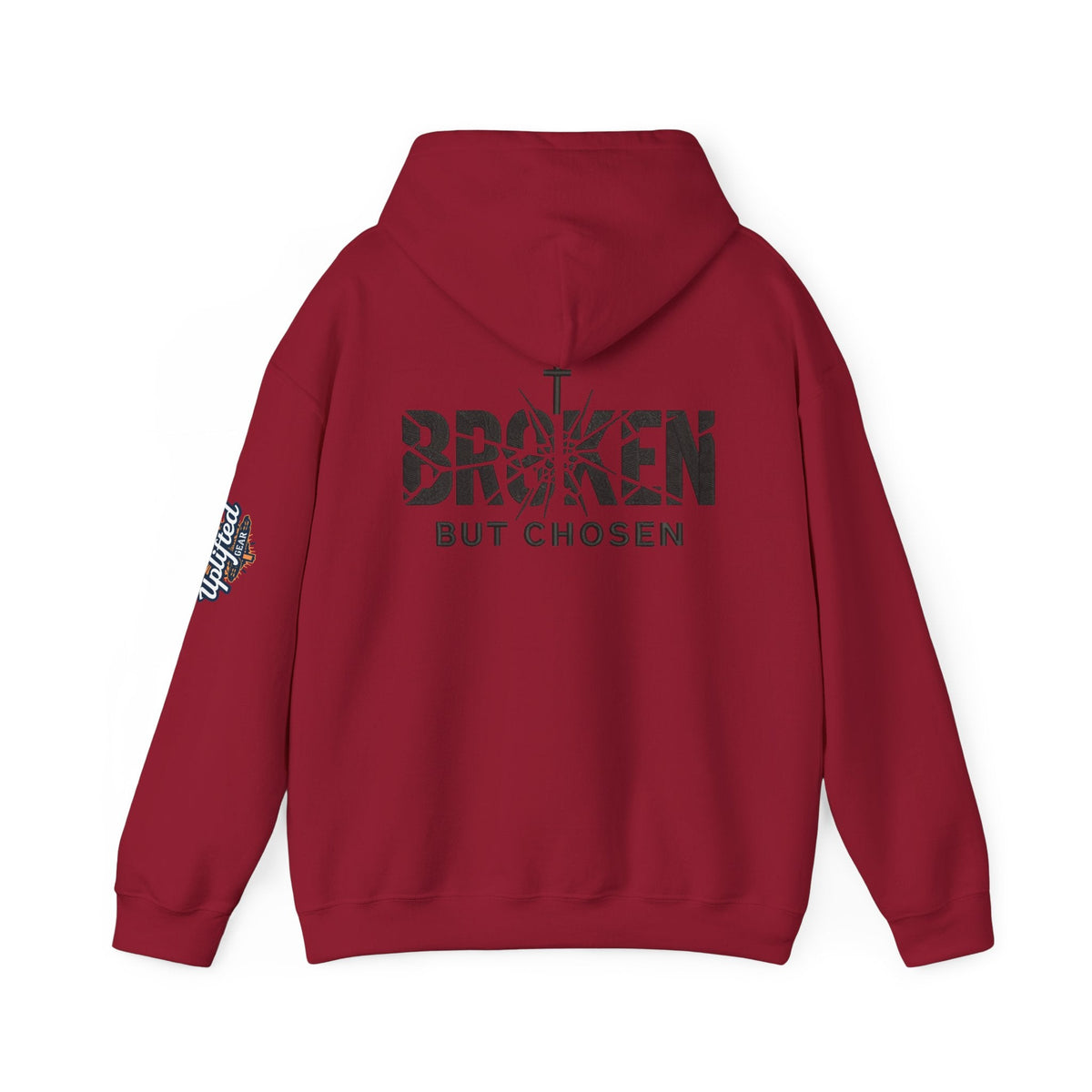 Broken But Chosen Hoodie — Christian Faith Graphic Sweatshirt Printify