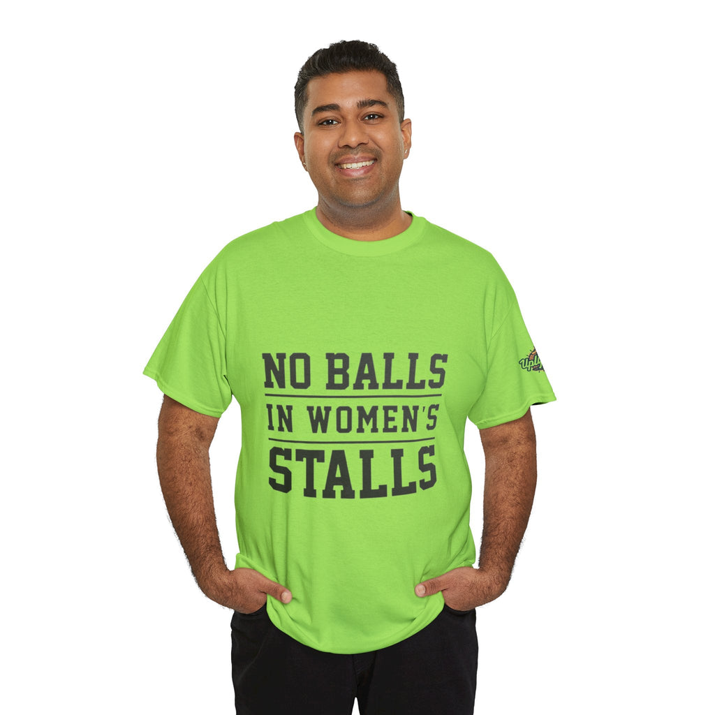 No Balls in Women's Stalls Retro Protest T-Shirt Printify