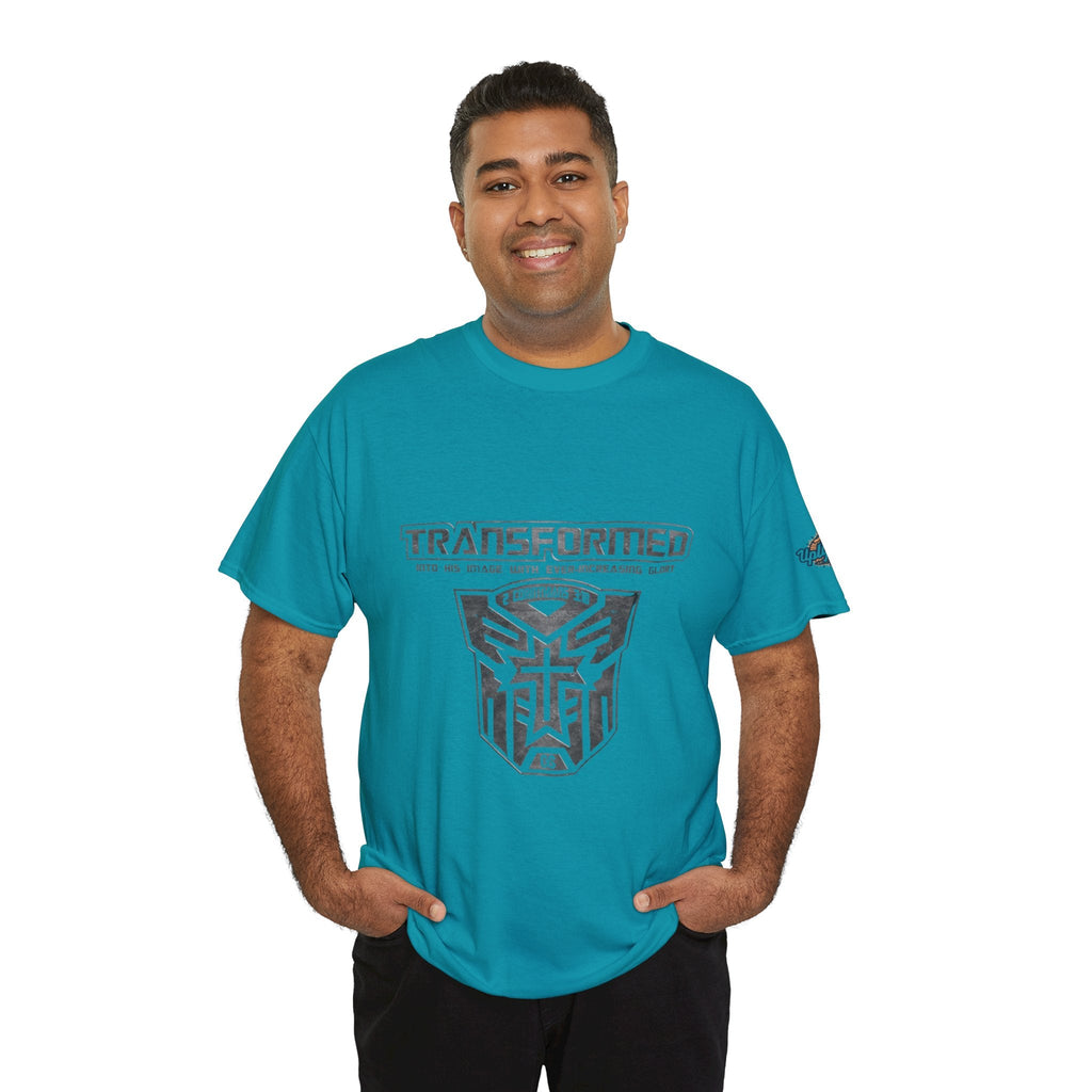 Transformer Logo Christian T-shirt | 2 Corinthians 3:18 Bible Verse T-shirt Printify
