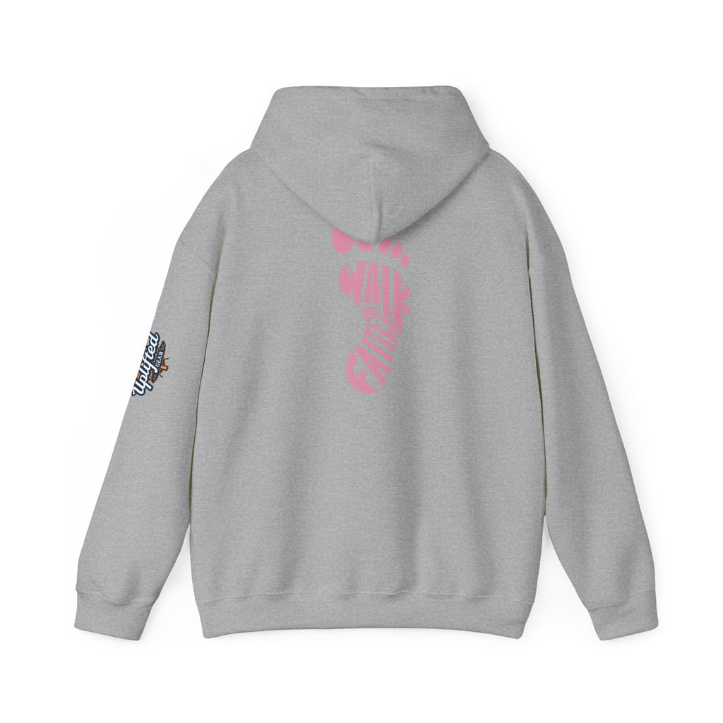 Walk By Faith Footprint Hoodie Printify