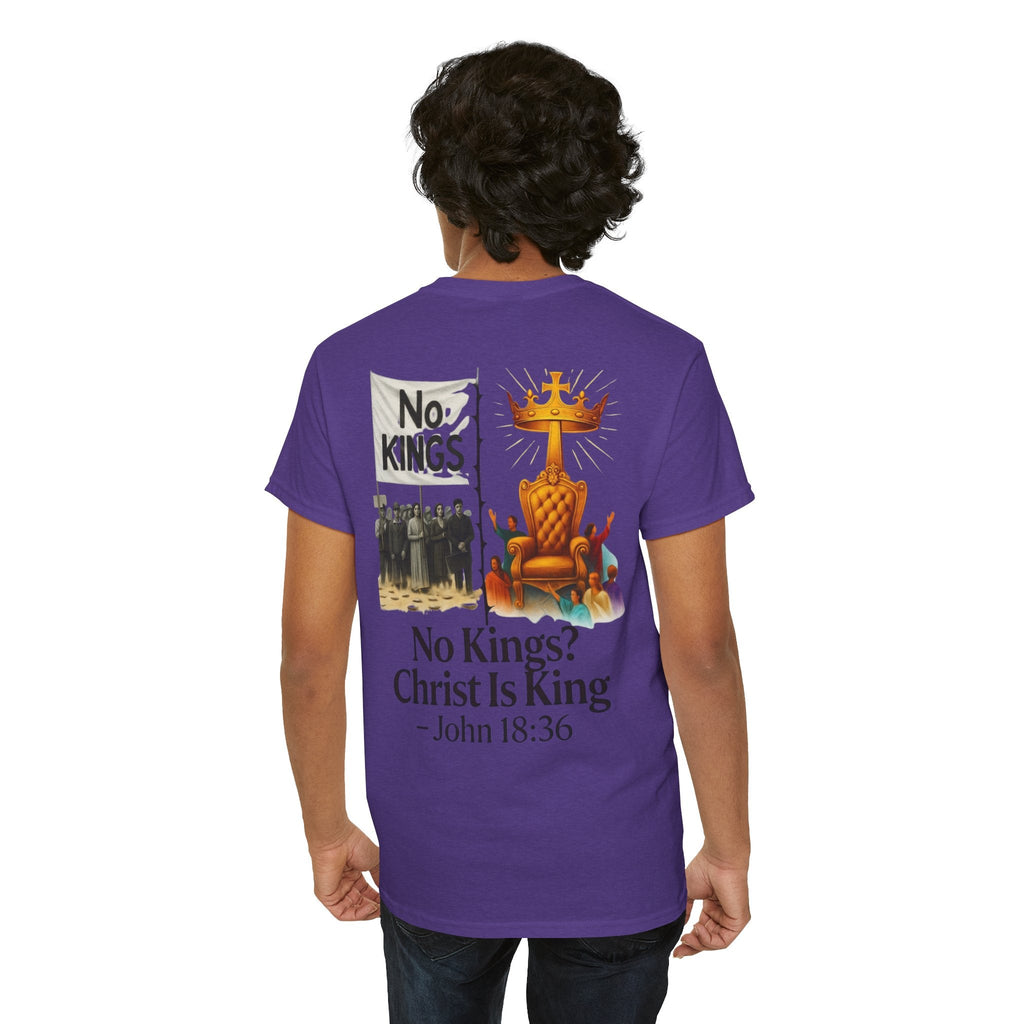 No Kings? Christ is King T-Shirt – Bold Christian Faith Tee for Devoted Believers Printify