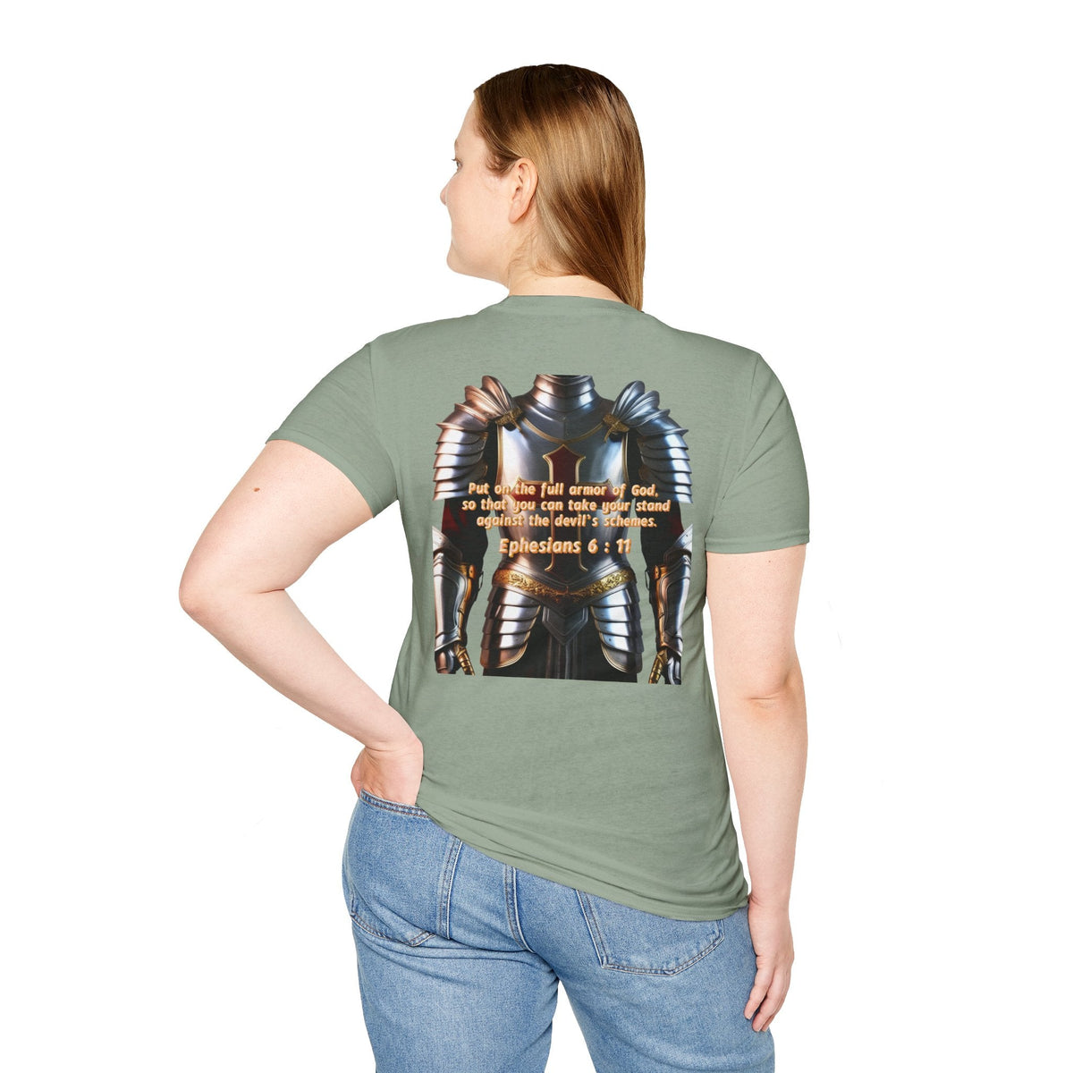 Religious Graphic Armor Of God Design - Unisex Softstyle T-Shirt Printify