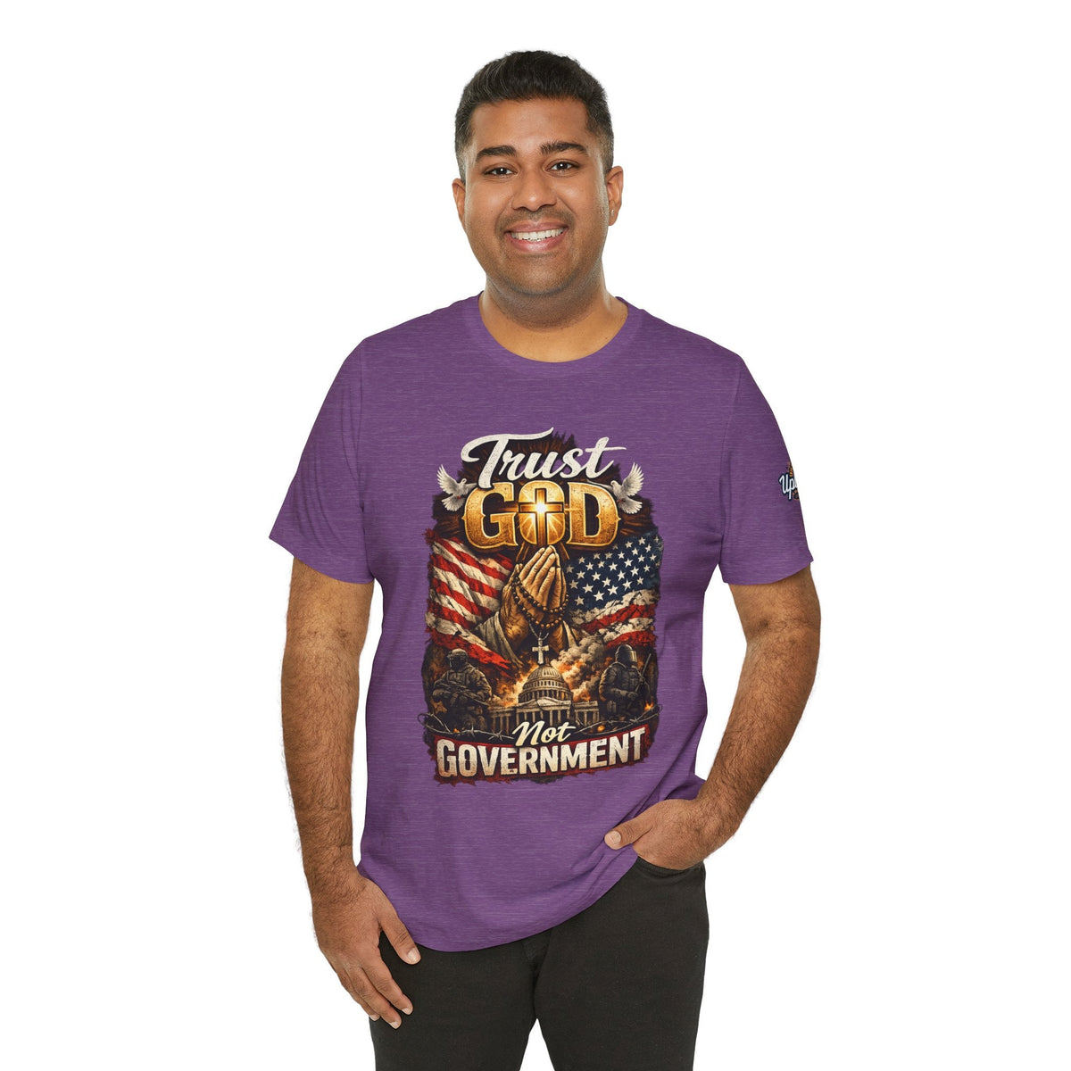 Trust God Not Government T-Shirt — Vintage Patriotic Christian Tee Printify