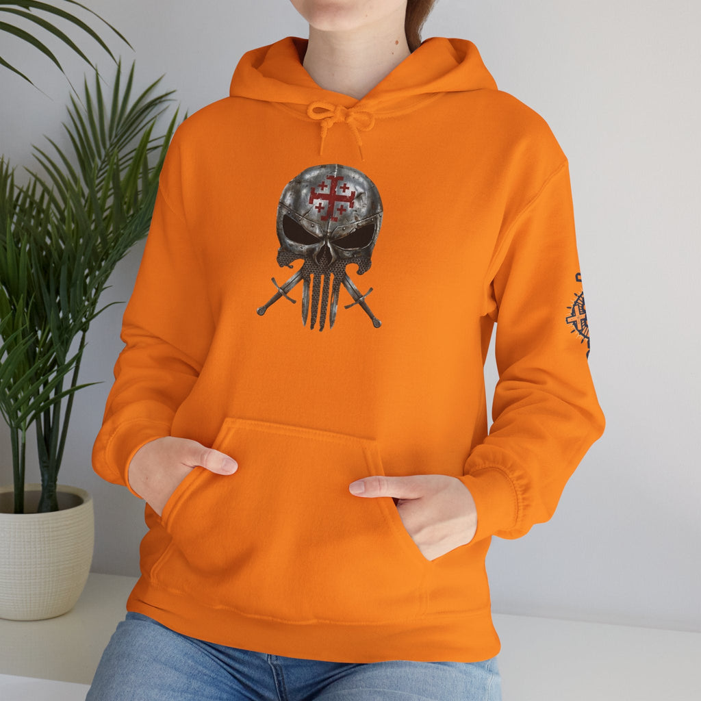 Crusader Knight Christian Skull Hoodie - Warrior Armor of God Hoodie Printify