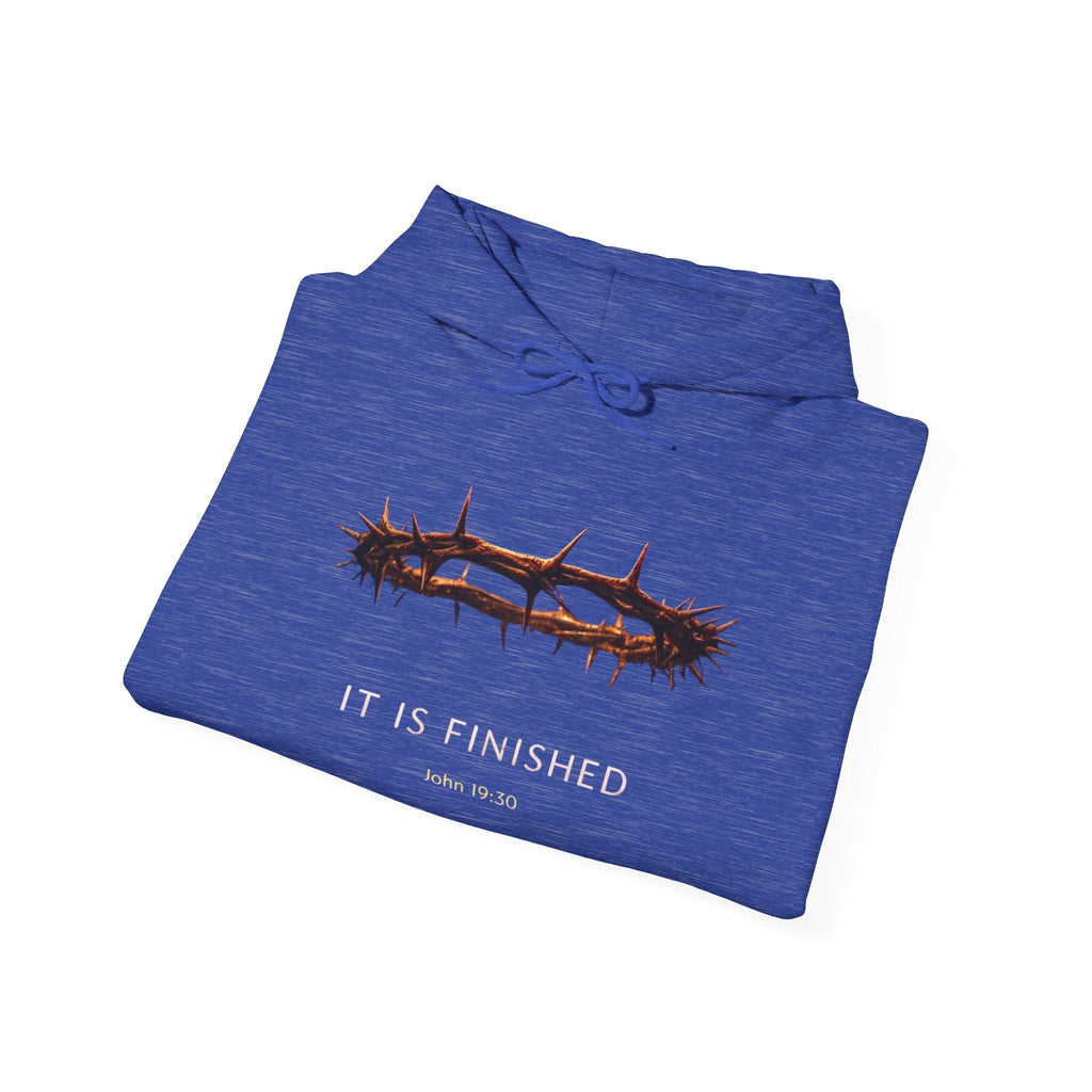 It Is Finished Crown of Thorns Hoodie — Christian John 19:30 Faith Hoodie Printify