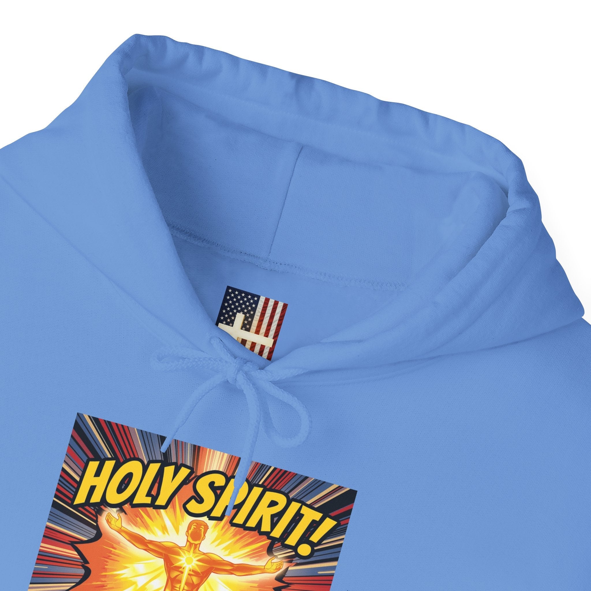 Holy Spirit Activate Hoodie – Superhero Christian Sweatshirt with Vibrant Power-Up Design for Faith-Fueled Boldness Printify