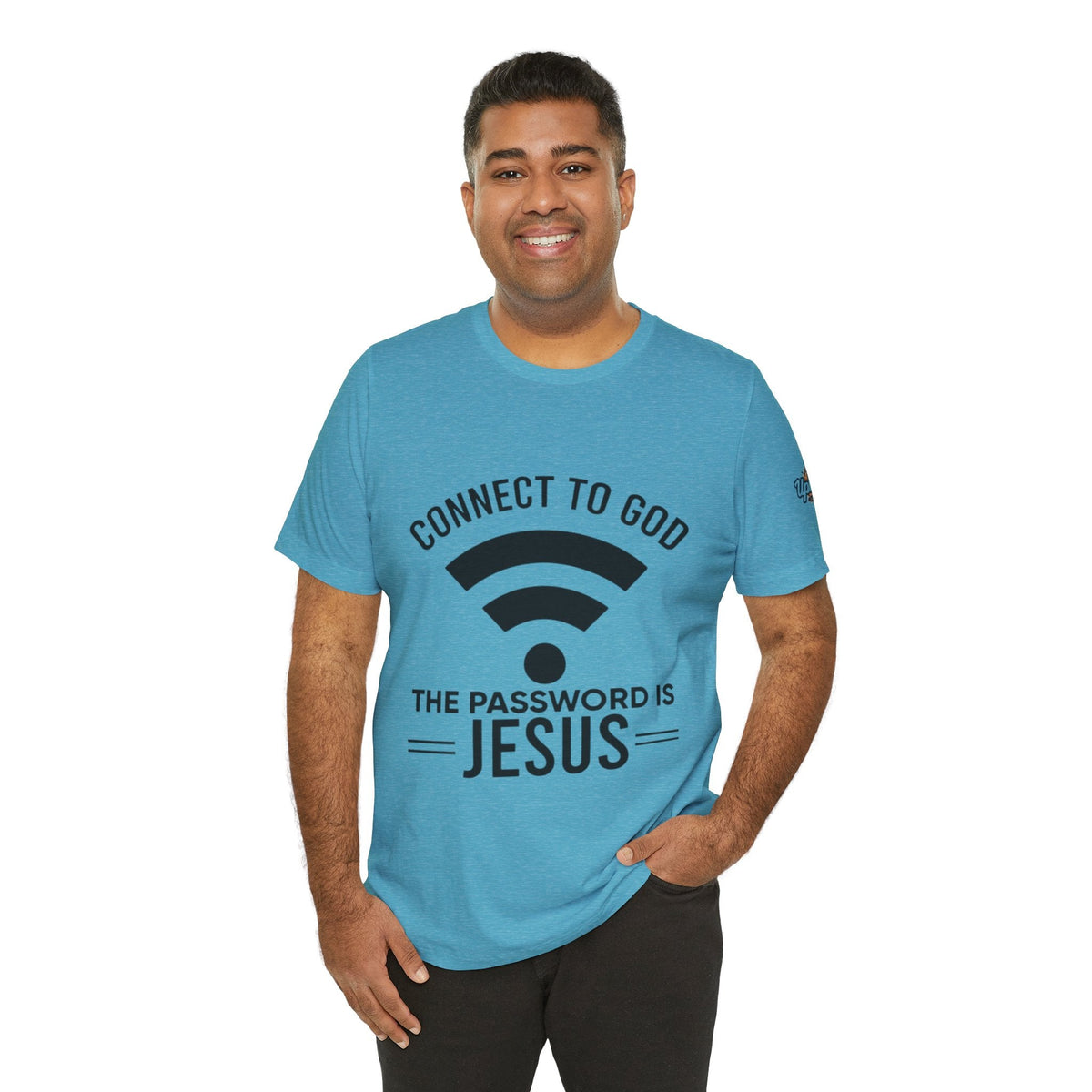 Connect to God T-shirt - WIFI Password is Jesus - Funny Christian Faith T-shirt Printify