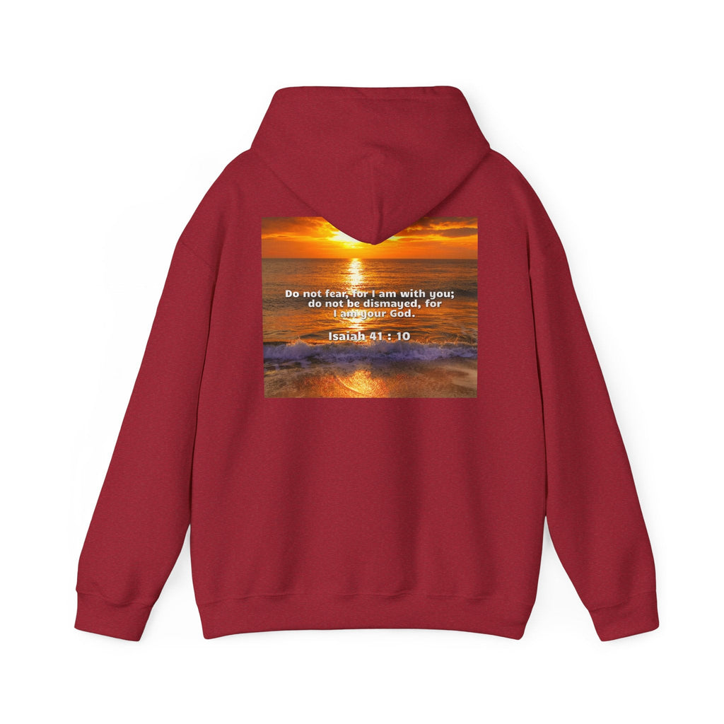Bible Verse Unisex Heavy Blend™ Hooded Sweatshirt - Isaiah 41 : 10 Printify