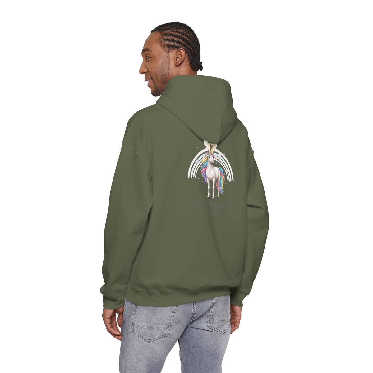 Unique Unicorn Hoodie – Rainbow Cross Psalm 139:14 Christian Hoodie for Wonderfully Made Printify