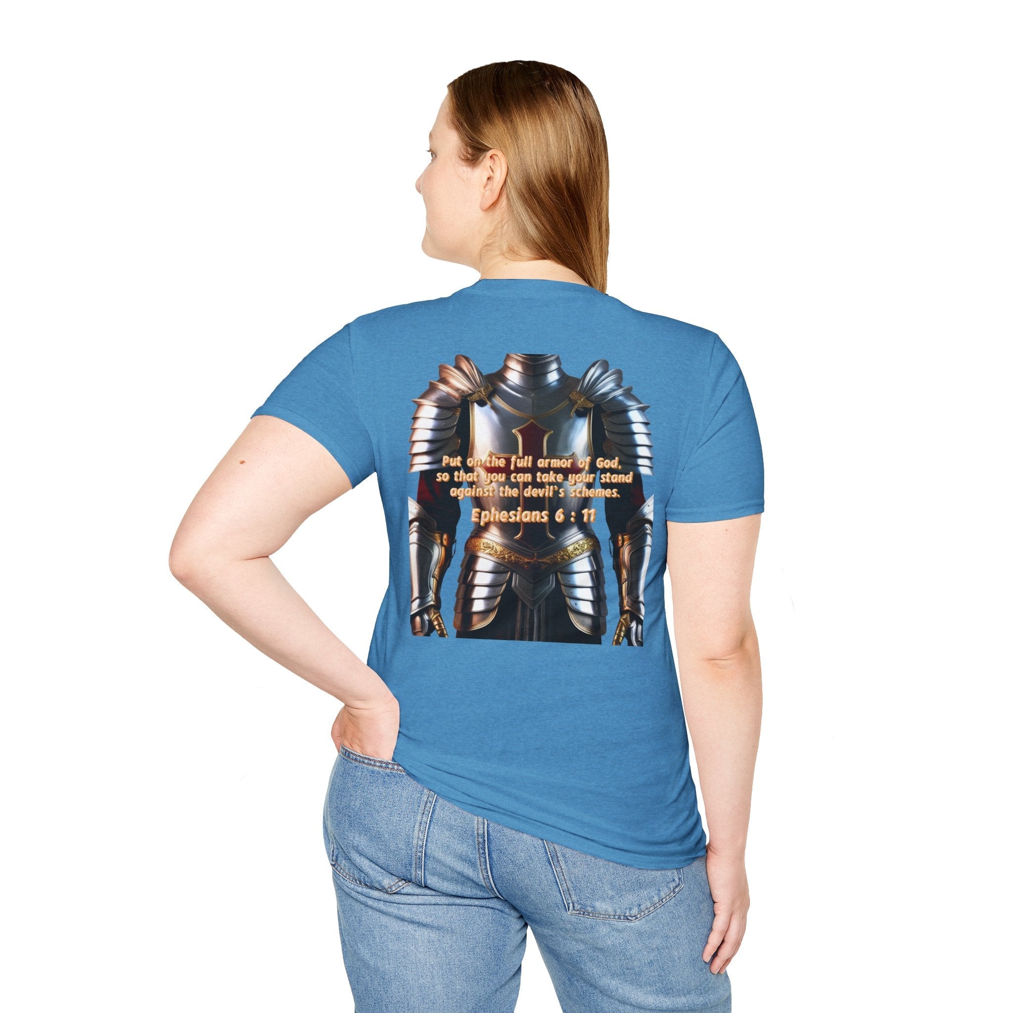 Religious Graphic Armor Of God Design - Unisex Softstyle T-Shirt Printify