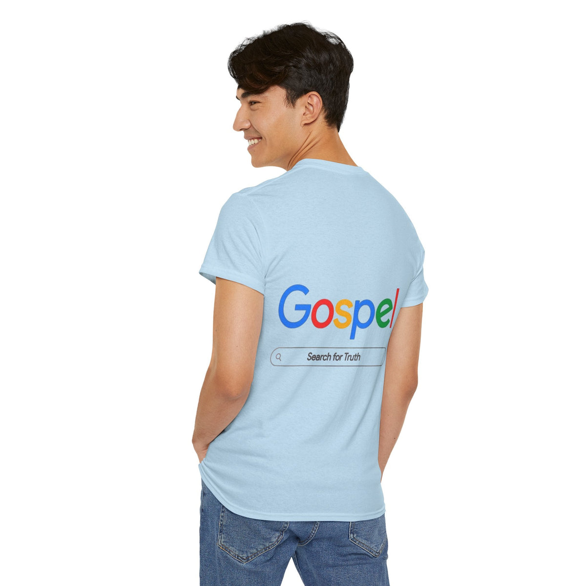 Gospel Graphic Tee — "Gospel" Colorful Logo Christian T-Shirt Printify