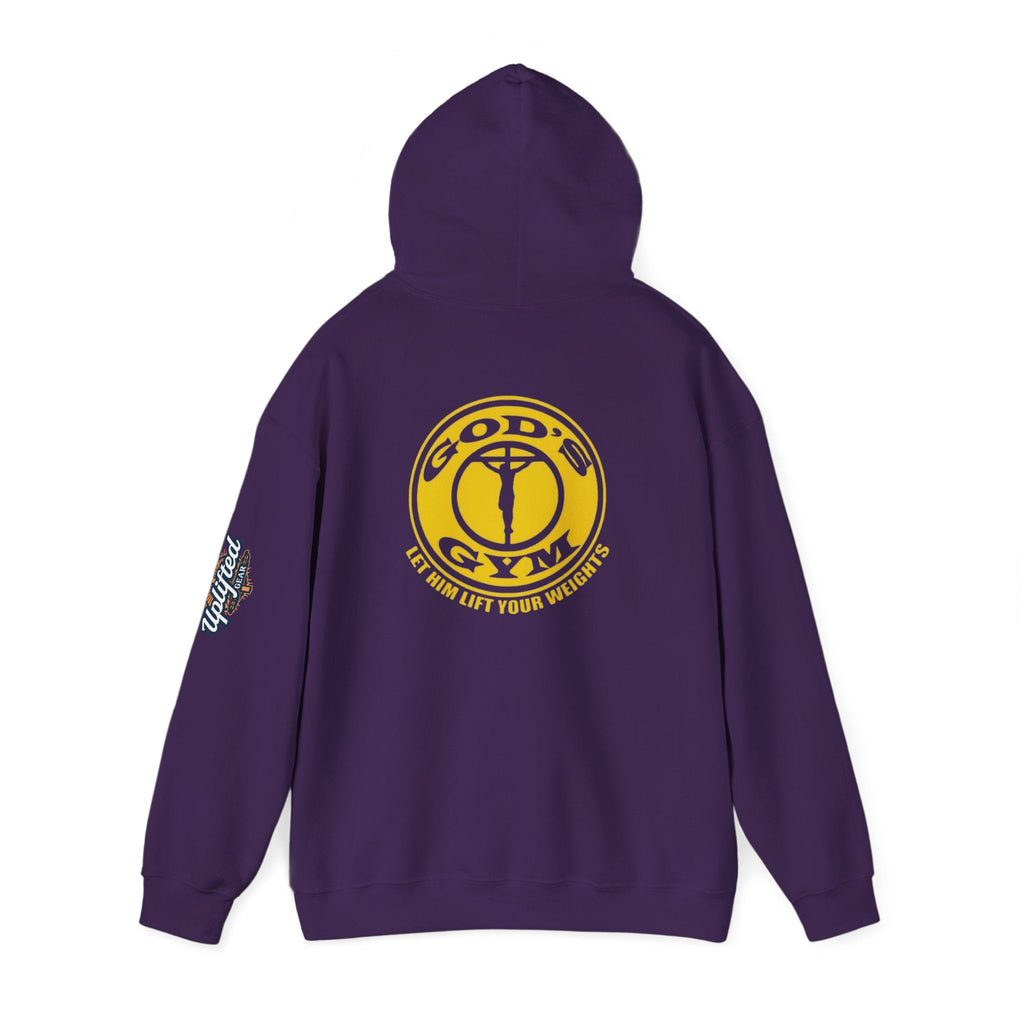 God's Gym Hoodie — "Let Him Lift Your Weights" Christian Fitness Hoodie Printify
