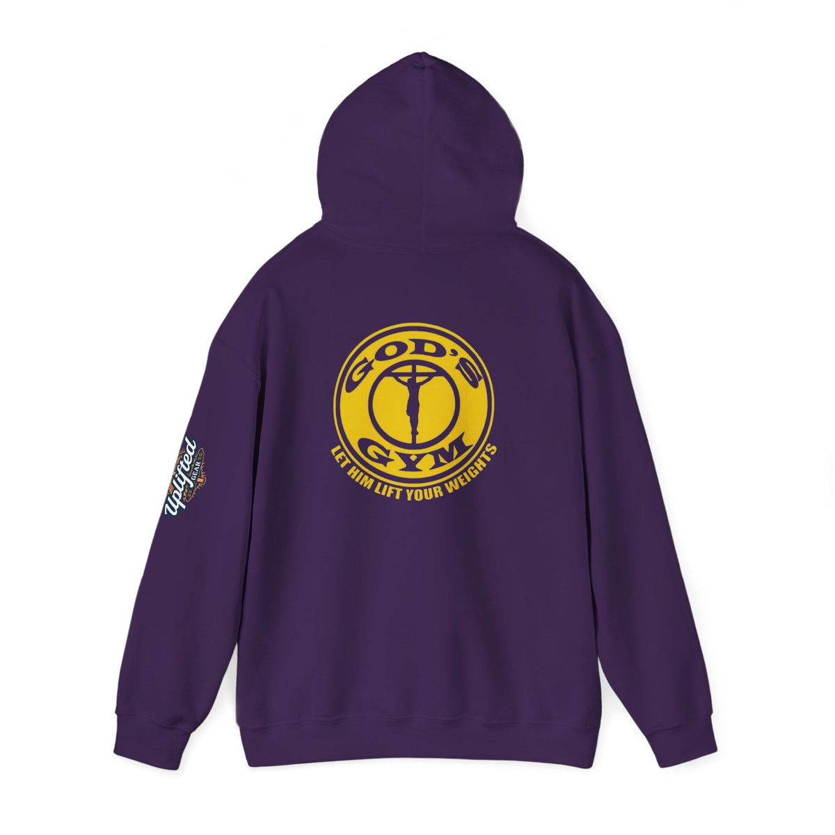 God's Gym Hoodie — "Let Him Lift Your Weights" Christian Fitness Hoodie Printify