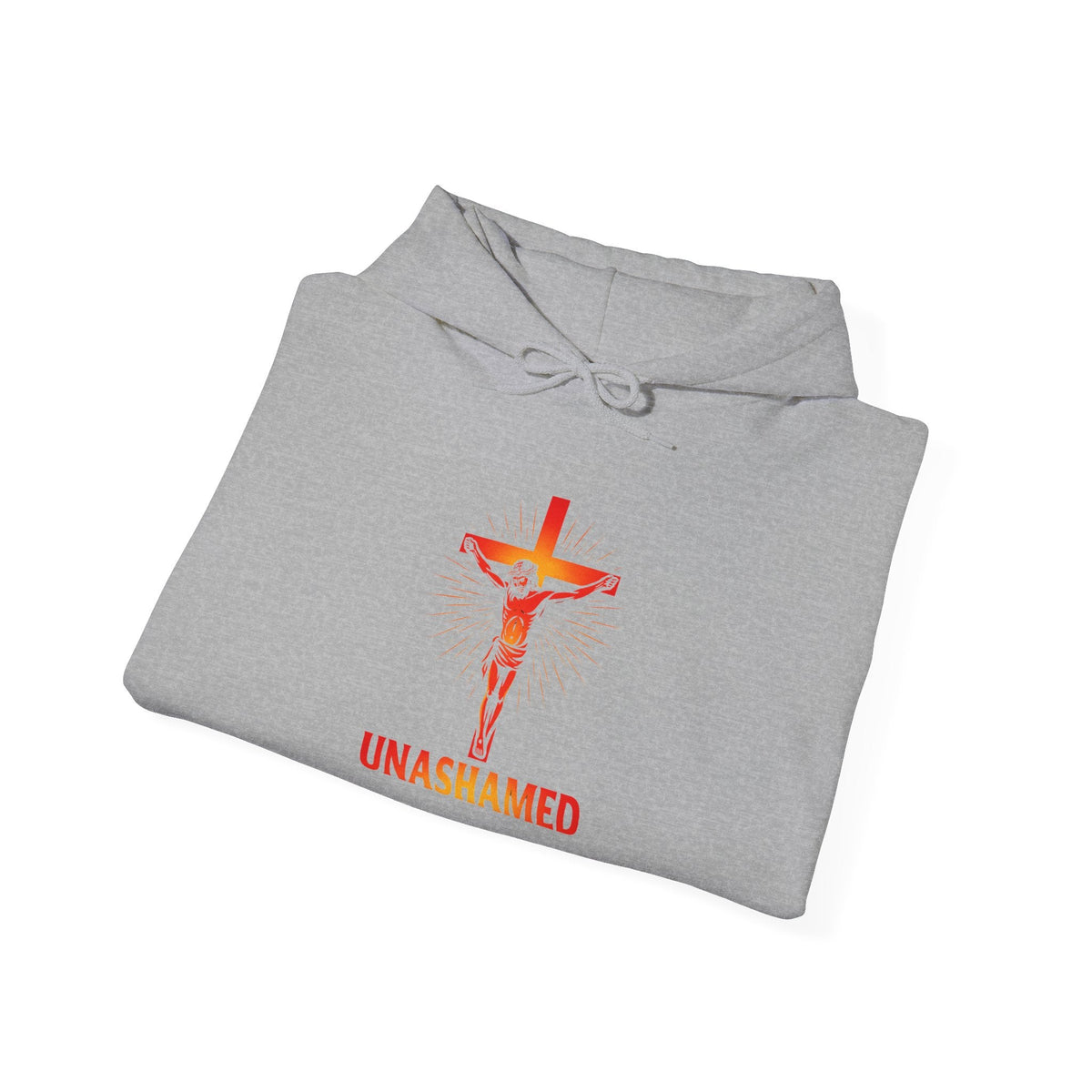 Unashamed Hoodie – Romans 1:16 Crucifixion Christian Sweatshirt for Bold Unwavering Faith Printify
