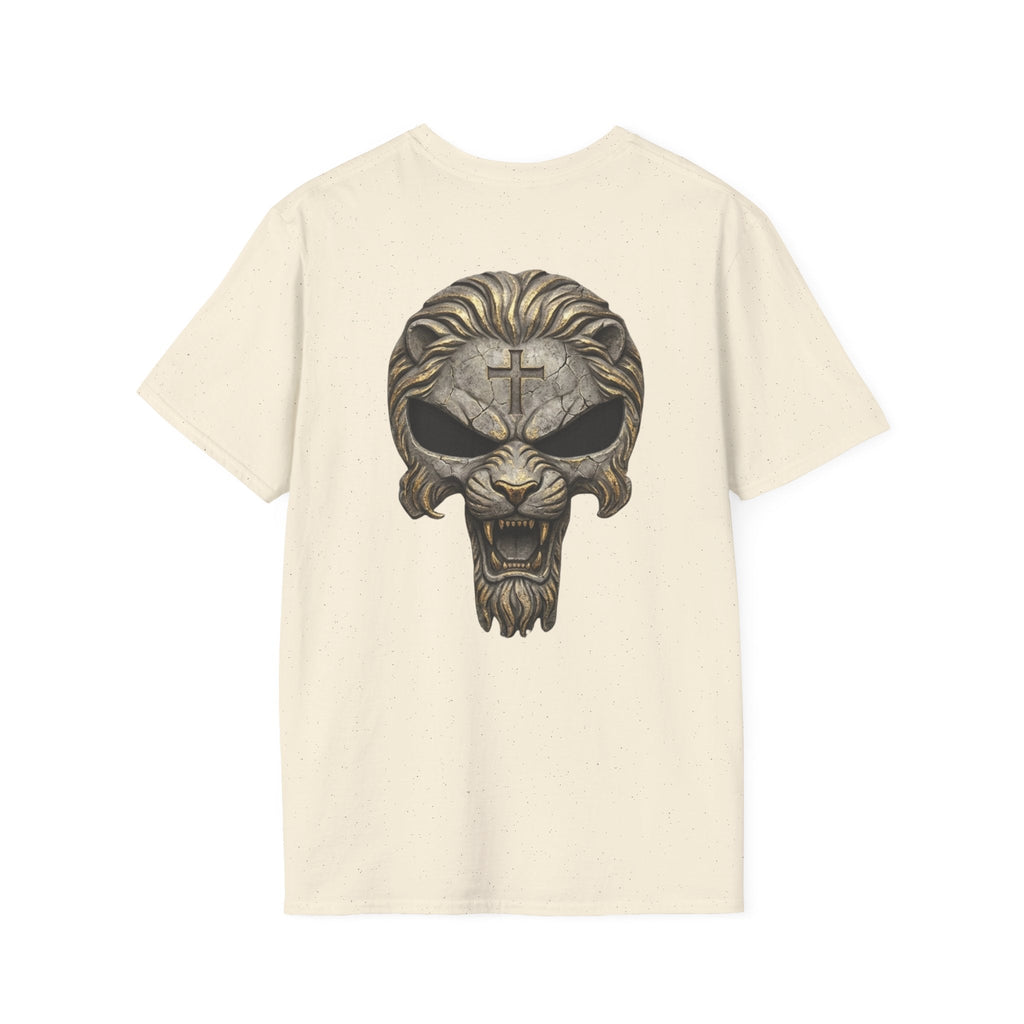 Lion of Judah Skull Christian T-shirt - Warrior Faith Cross T-shirt Printify