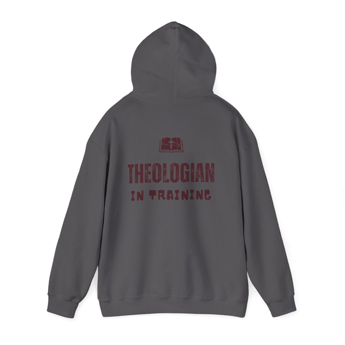 Theologian in Training Hoodie – Open Bible & Cross Christian Hoodie for Faithful Growth Printify