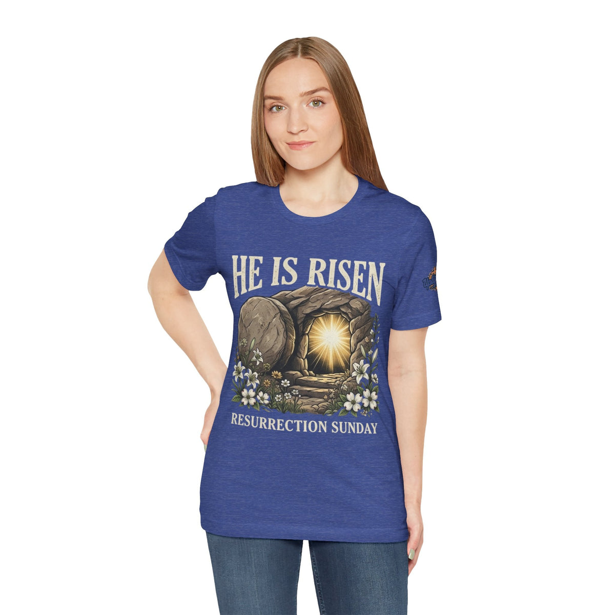 He Is Risen T-Shirt — Jesus Christ Resurrection Easter Tee Printify