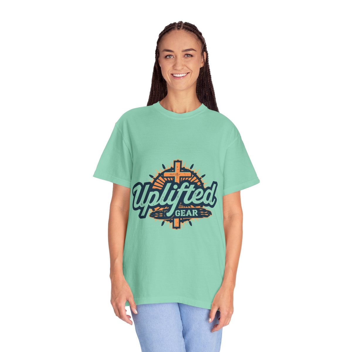 Uplifted Gear Christian T-Shirt – Bold Logo Faith Tee for Inspired Living Printify
