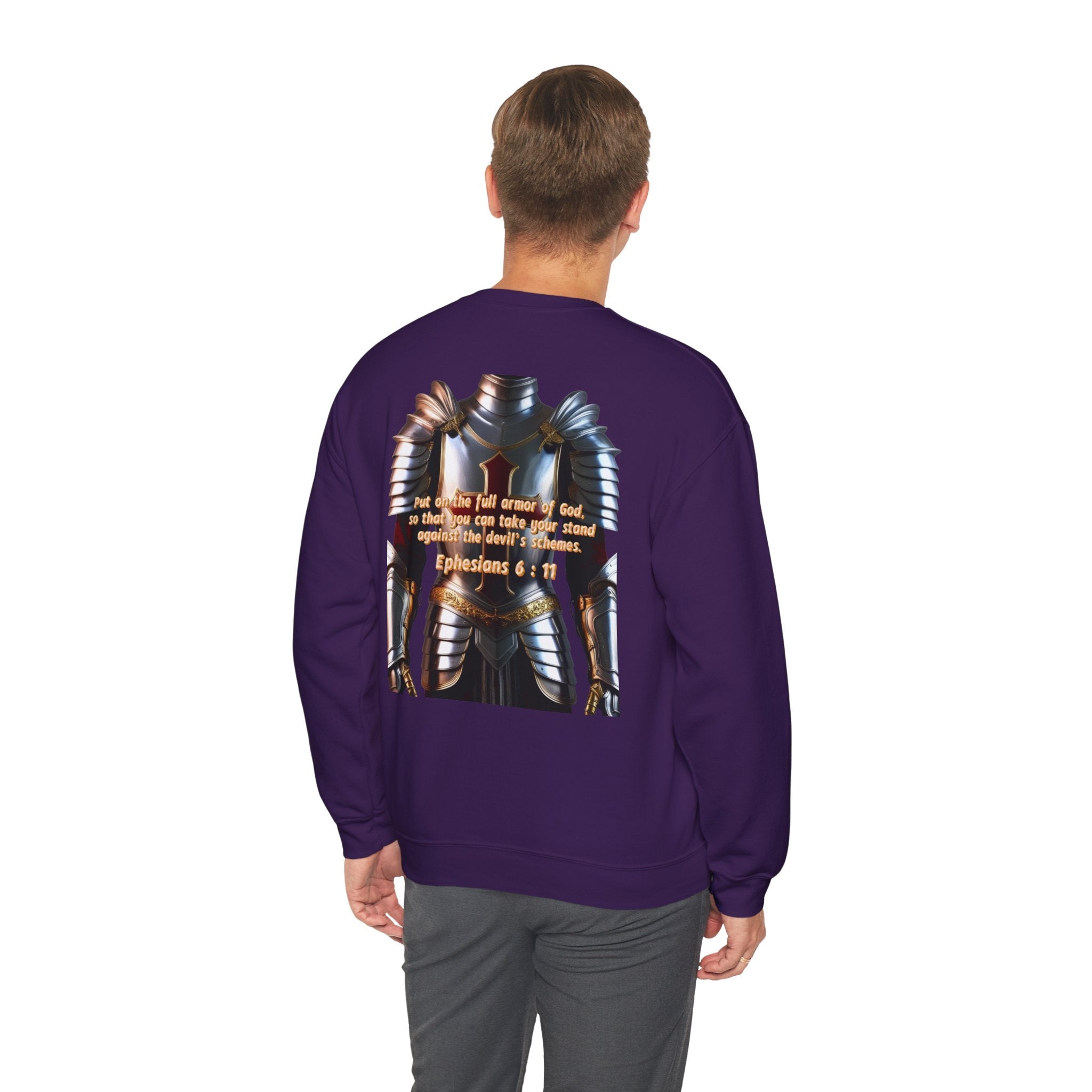 Religious Graphic Armor Of God Design - Unisex Heavy Blend™ Crewneck Sweatshirt Printify