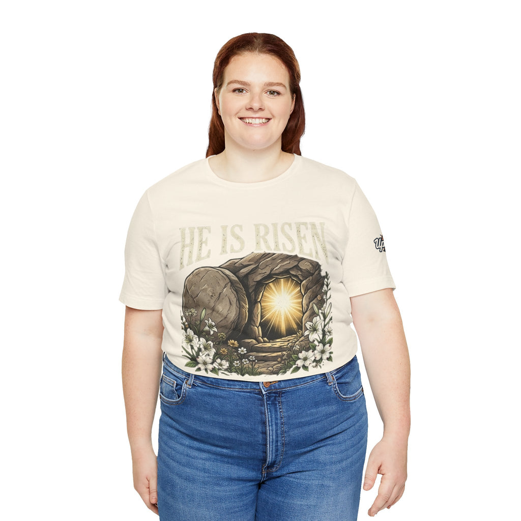 He Is Risen T-Shirt — Jesus Christ Resurrection Easter Tee Printify