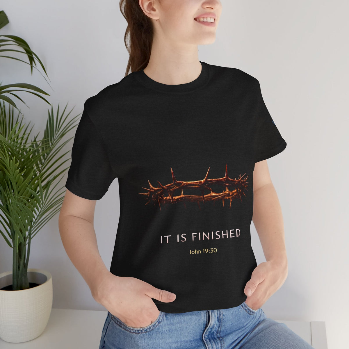 It Is Finished Crown of Thorns Tee — Christian John 19:30 Faith Shirt Printify